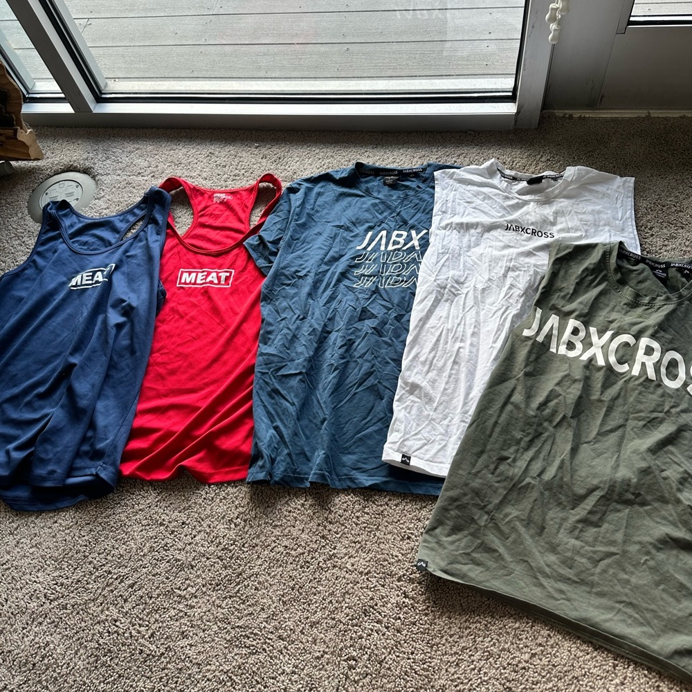 Mix of Atheltic/Gym Fitness Training Shirts (All Men’s Size: L)